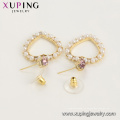 E-716 xuping último diseño en forma de corazón sintético zircon moda damas pendientes de gota